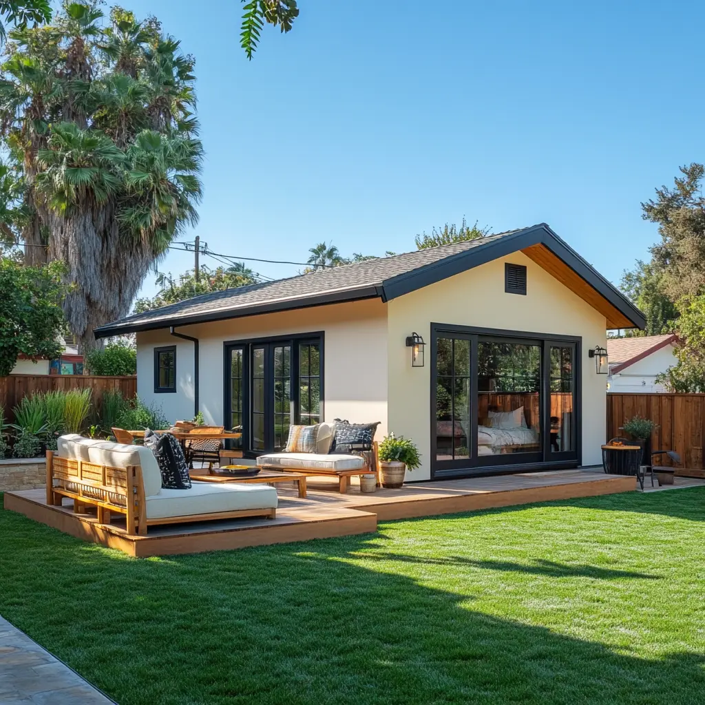 California Ranch-Style ADU in Garden Grove California Ranch-style ADU with a manicured lawn