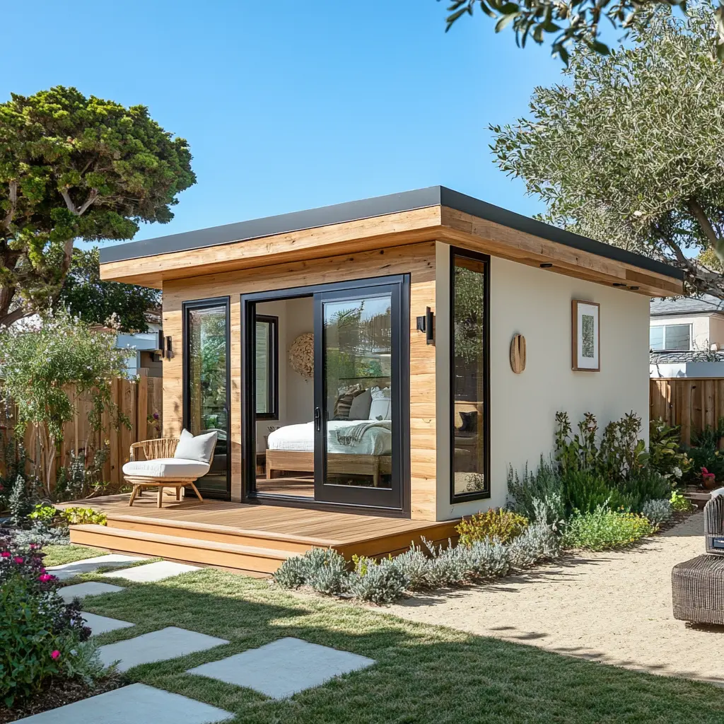 Stylish Coastal Guest House with Private Entrance Modern coastal guest house with a private entrance and a landscaped garden