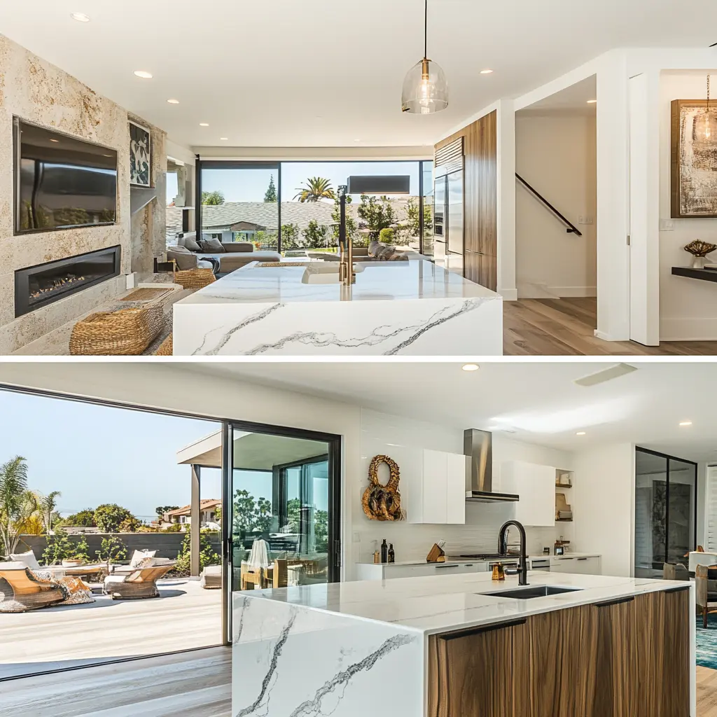 Stunning Corona del Mar Home Transformation: Coastal Design Before and after of a Corona del Mar home renovation with coastal design