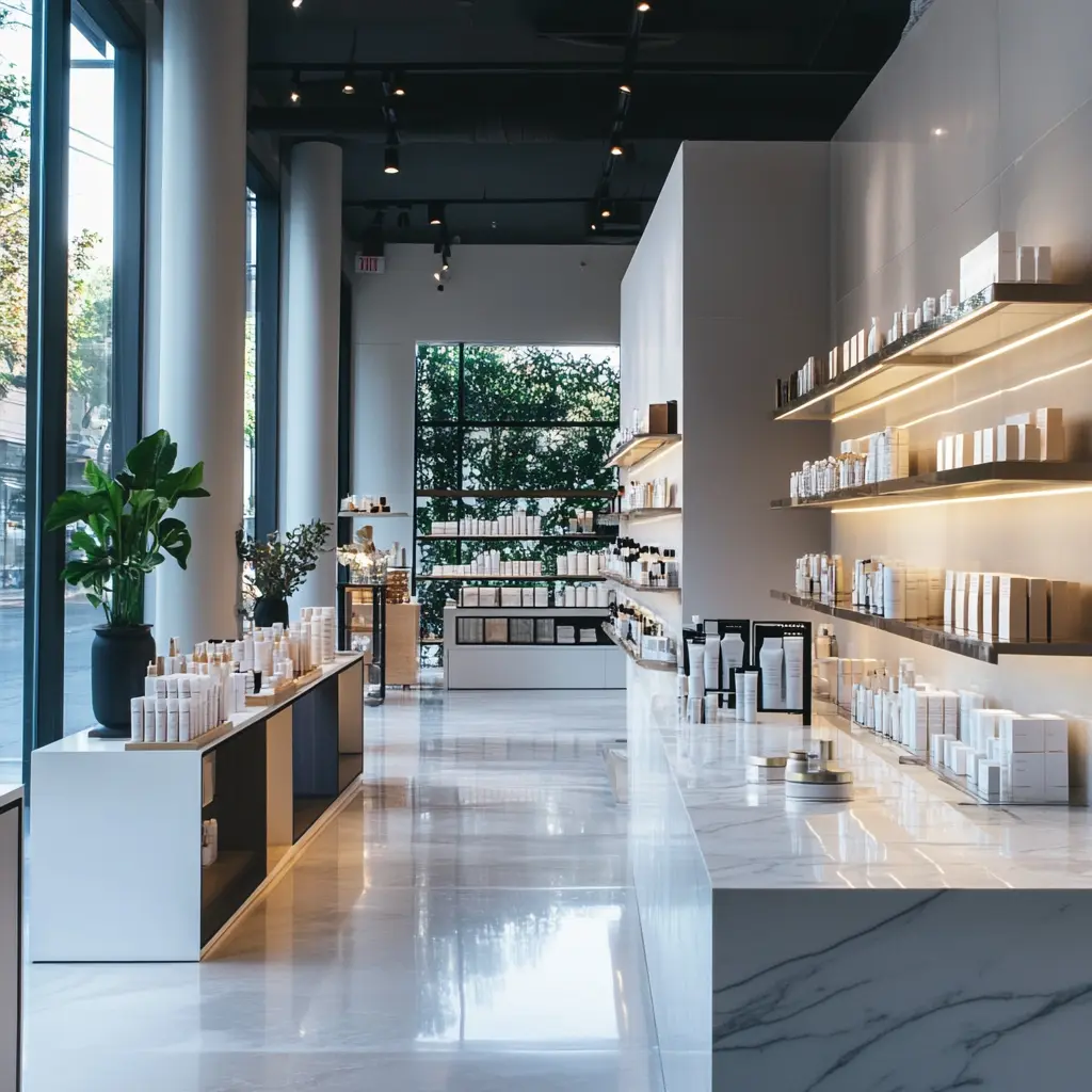 Modern Retail Design: Creating a Memorable Shopping Experience Modern retail store interior with sleek shelving units and natural light.