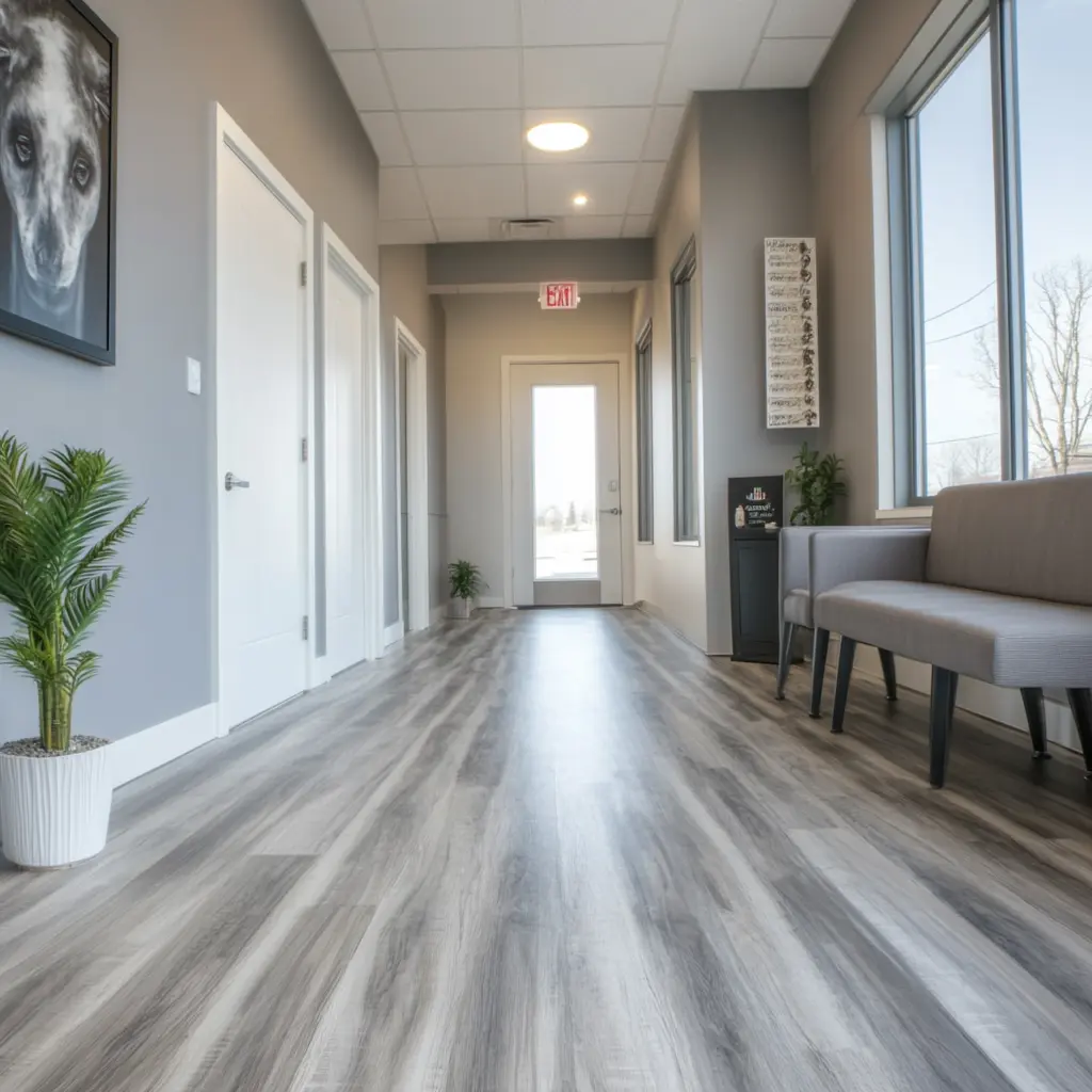 Comfortable and Inviting Waiting Room: Patient-Centric Design A modern medical office interior designed to put patients at ease.