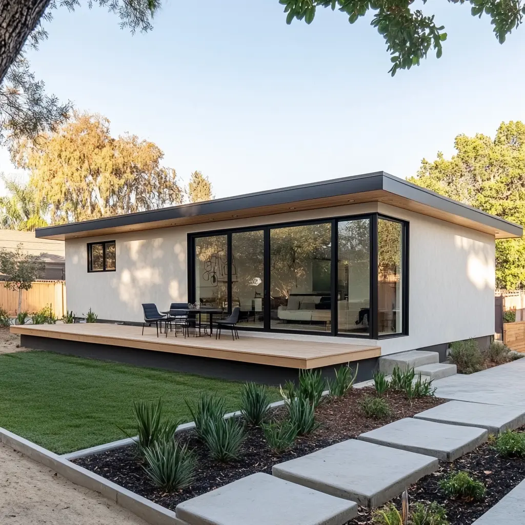 Experience Luxury ADU Living in Pomona Modern ADU with private patio and well-maintained landscaping in Pomona