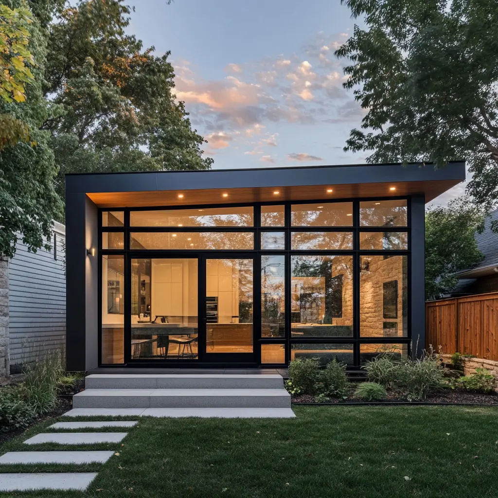 Sleek Modern ADU in Westminster: Private Patio and Natural Landscaping Modern ADU with private patio and natural landscaping in Westminster