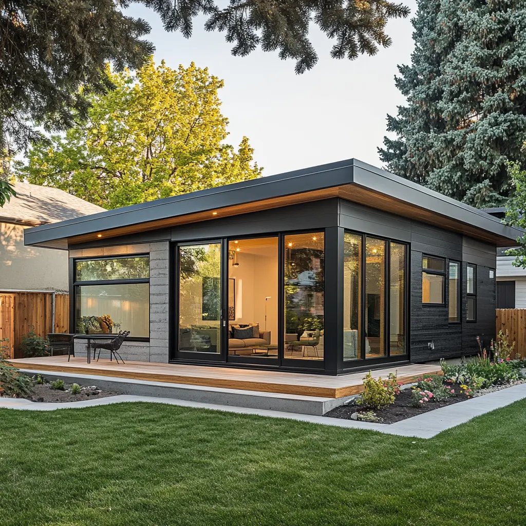 Modern ADU in Westminster: Stylish Living with a Private Patio Sleek ADU in Westminster with large windows and private patio