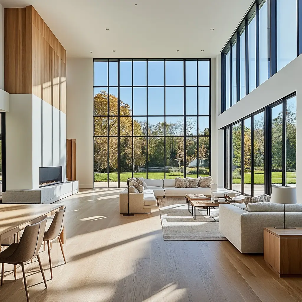 Spacious Living Room Extension with Abundant Natural Light Modern living room extension with large windows and natural light in Buena Park