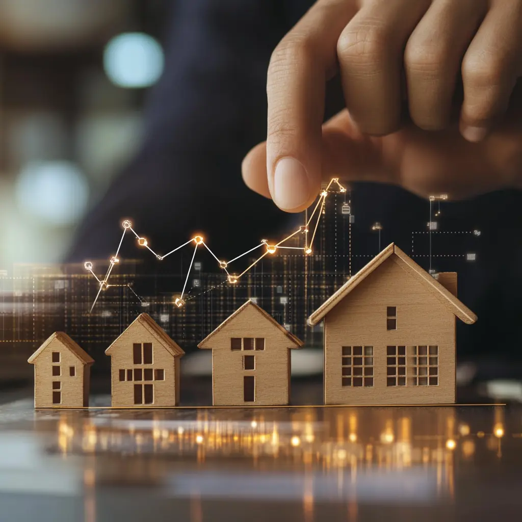 A line graph illustrating the annual growth of the real estate market from 2010 to 2025, with a focus on the year 2025.