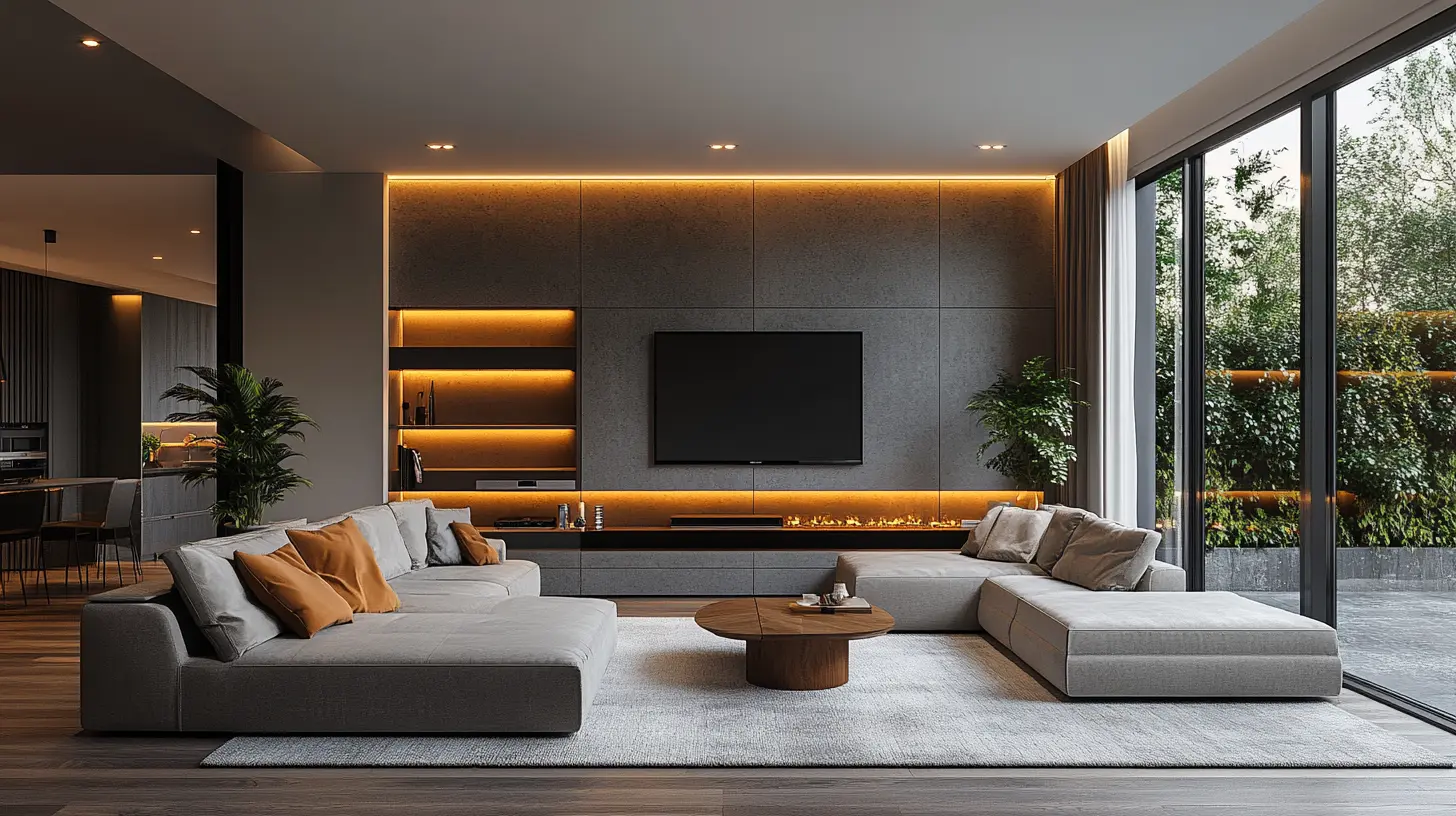 Brighten Up Your Small Living Room: Modern Lighting Ideas A small living room with modern lighting fixtures, creating a bright and inviting atmosphere.