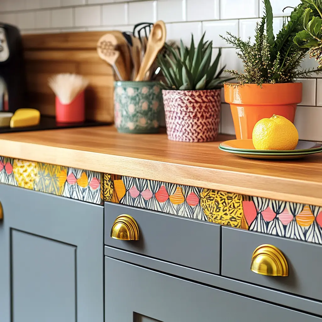 Close-up of new, modern cabinet handles replacing old, outdated ones.