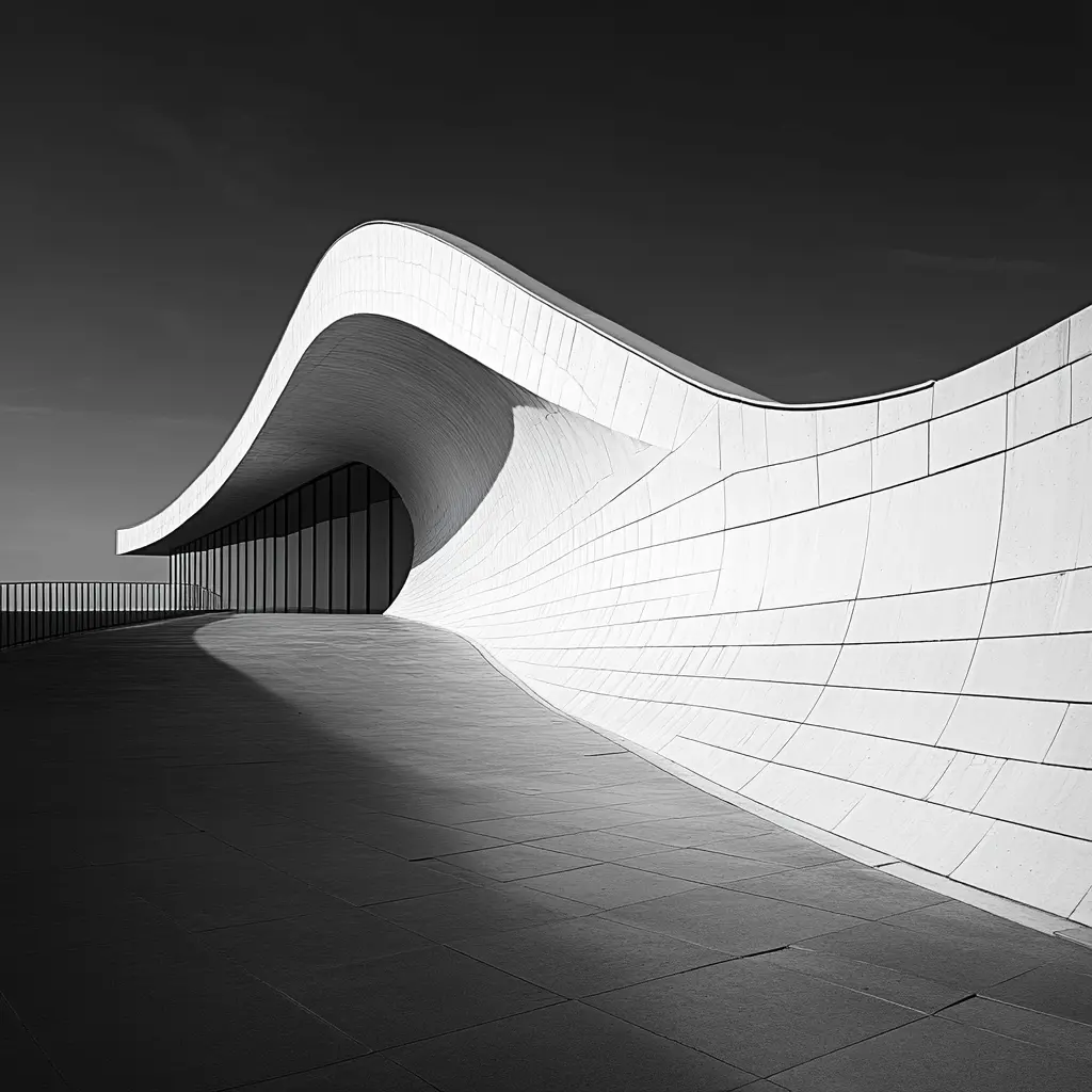A simple, elegant curved line against a white background Paul Clemence.