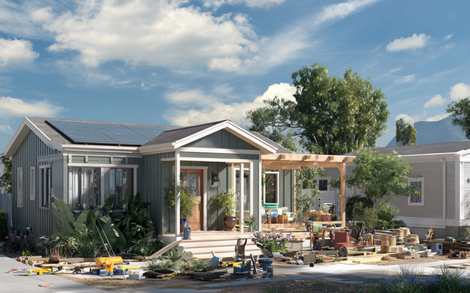 California ADU construction with architect and homeowners