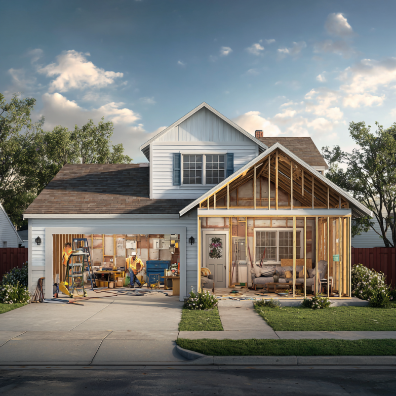 Garage remodeled into cozy ADU living space