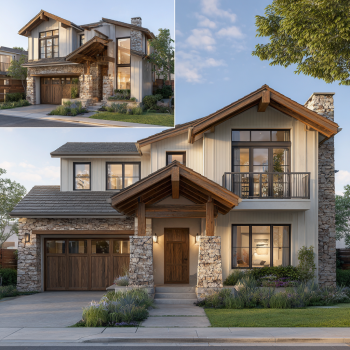 Elegant Spanish Revival designing custom home in Newport Beach with arched doors and white stucco