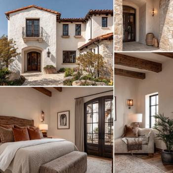 Photorealistic image showcasing the luxurious exterior and landscaping of a golf-course custom homes design in San Clemente.