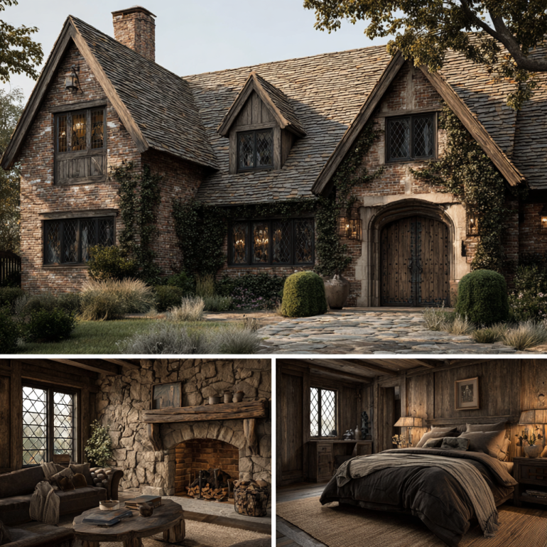 Luxury Tudor Revival exterior custom homes design in San Marino California