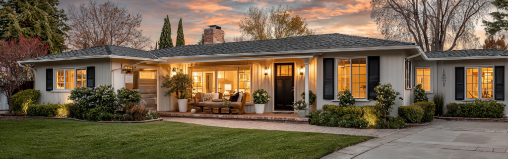 Modern remodeled California home with an inviting open front door to sell your house