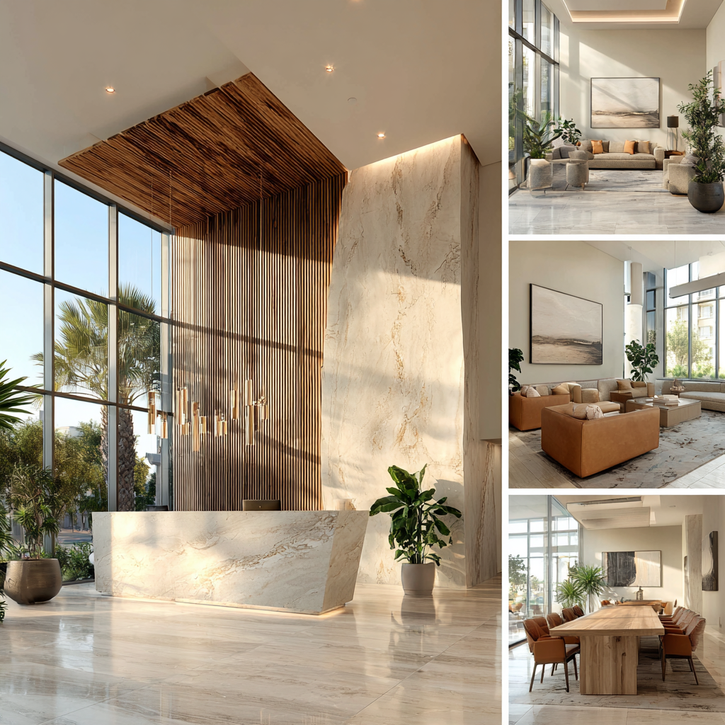 Modern executive conference room and open workspace designed by office interior designers in Aliso Viejo CA