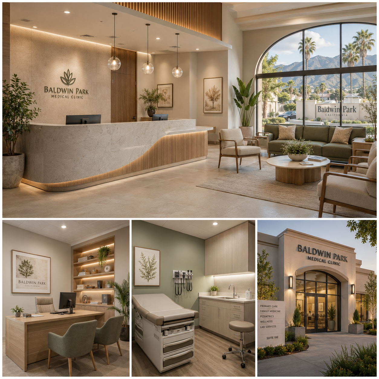 Modern medical office interior design in Baldwin Park, California