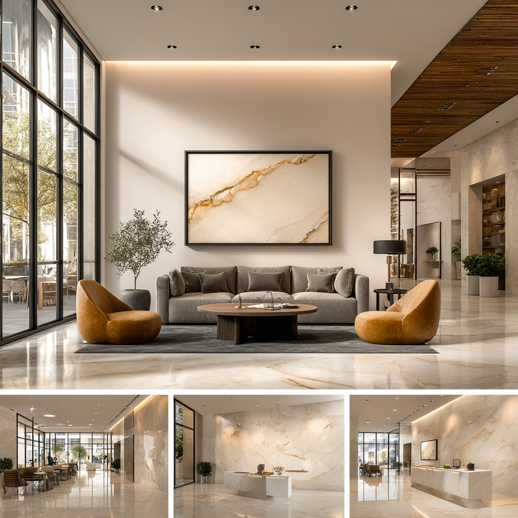 Luxury real estate brokerage office interior designed by office interior designers in Agoura Hills