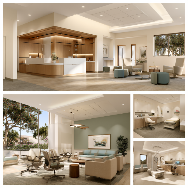 Healthcare interior design in Ladera Ranch, California featuring modern waiting, examination, consultation, and treatment spaces